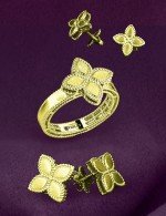 Серьги из лимонного золота