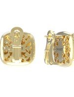 Серьги из лимонного золота c бриллиантами и малахитом