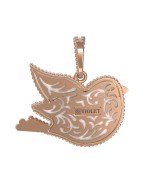 Подвеска из золота c эмалью и перламутром