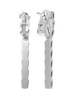 Серьги из белого золота c бриллиантами и ониксом