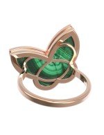 Кольцо из золота c малахитом