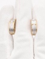 Серьги из лимонного золота 585 пробы c рубином