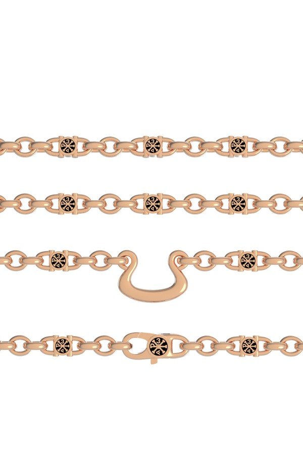 Цепь из золота c эмаль