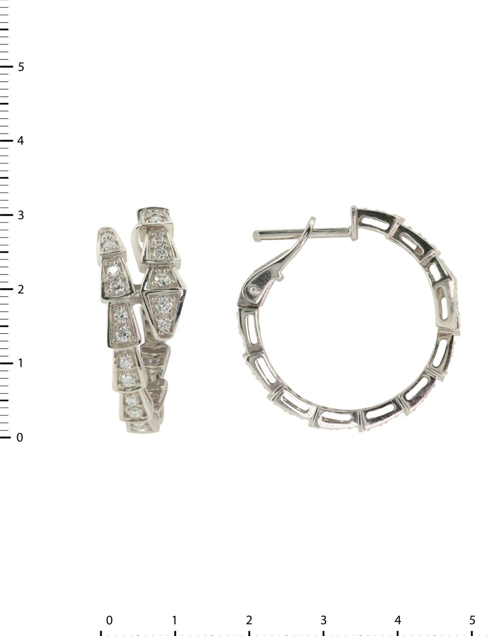 Серьги из белого золота c бриллиантами