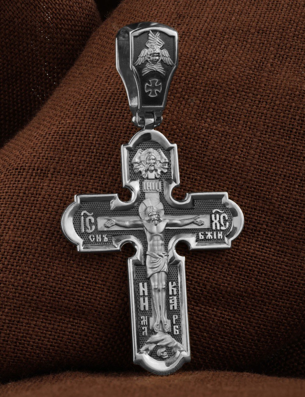 Крест из белого золота