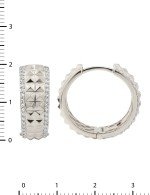 Серьги из белого золота 585 пробы c бриллиантами и рубином