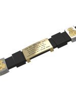 Браслет из лимонного золота c кожаным шнурком