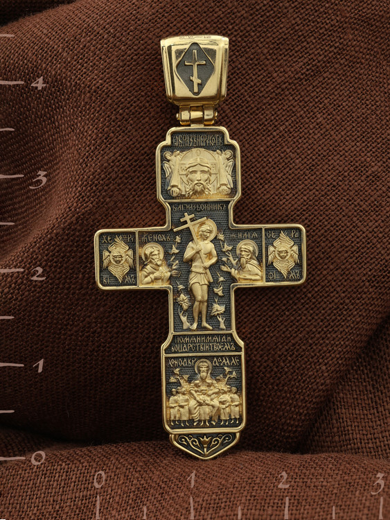 Крест из лимонного золота 585 пробы