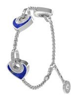 Браслет из белого золота c лазуритом и перламутром