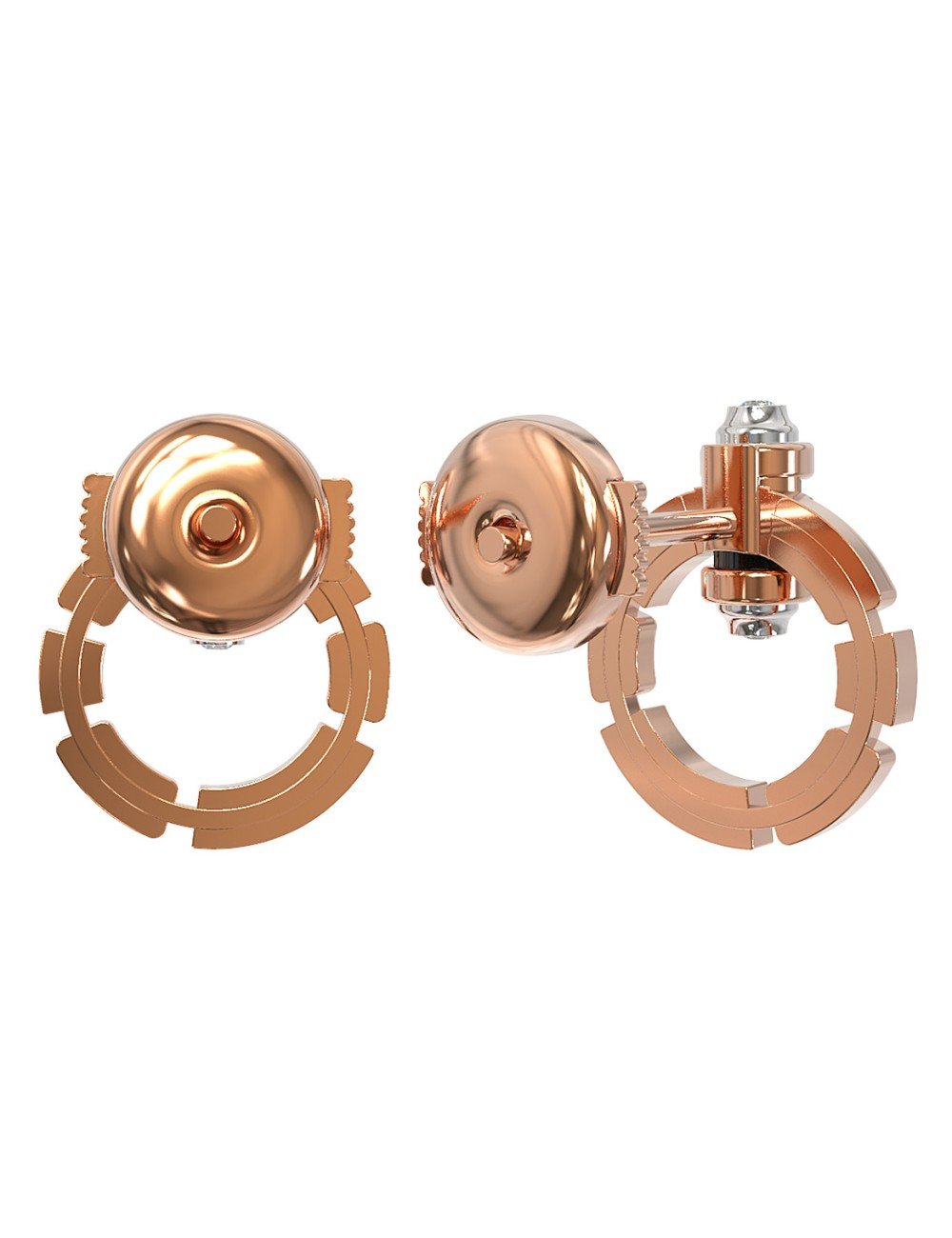 Серьги из золота c бриллиантами и ониксом