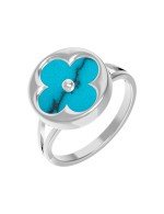 Кольцо из белого золота c бирюзой