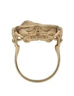 Кольцо из золота c бирюзой и лазуритом