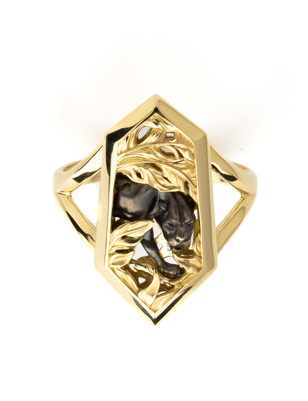 Кольцо из лимонного золота