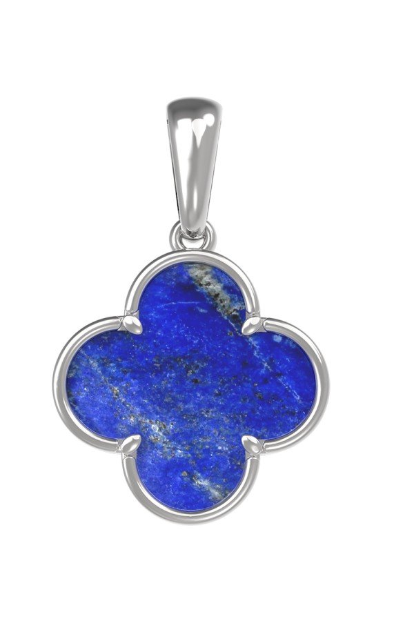 Подвеска из белого золота c лазуритом