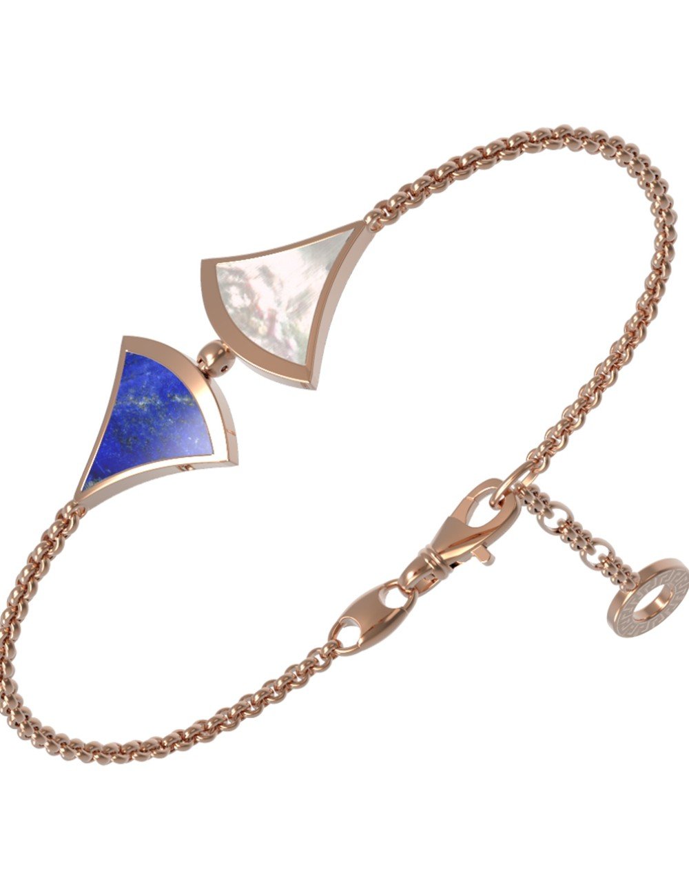 Браслет из золота c лазуритом и перламутром