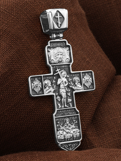 Крест из белого золота 585 пробы