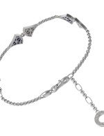 Браслет из белого золота c лазуритом и перламутром