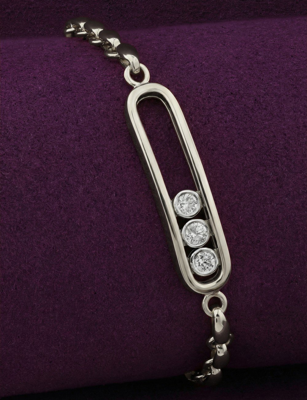 Браслет из белого золота c бриллиантами