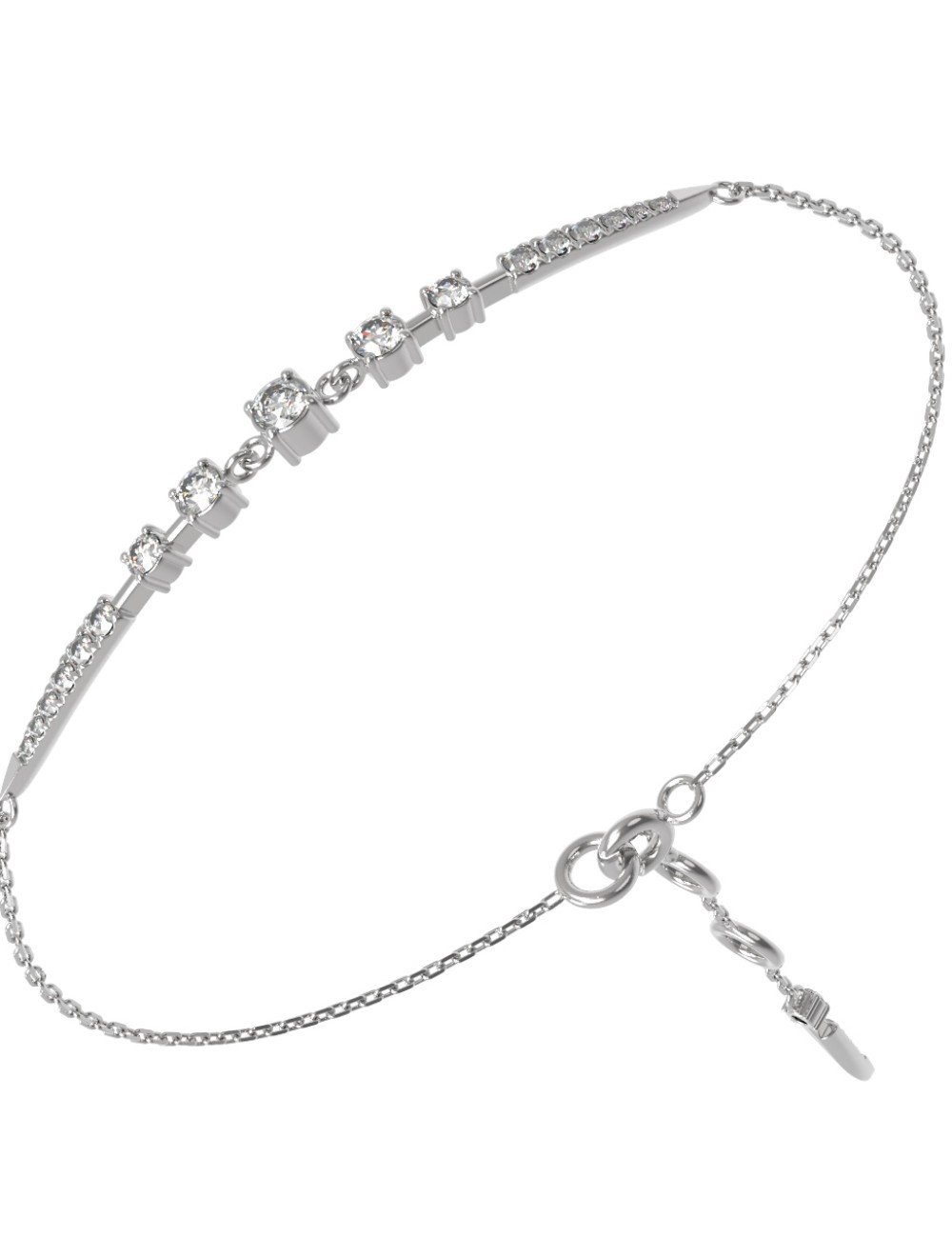 Браслет из белого золота c бриллиантами