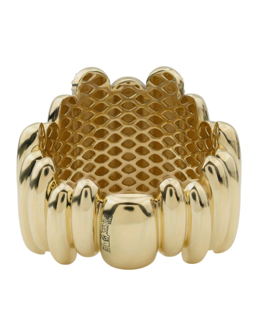 Кольцо из лимонного золота c бриллиантами