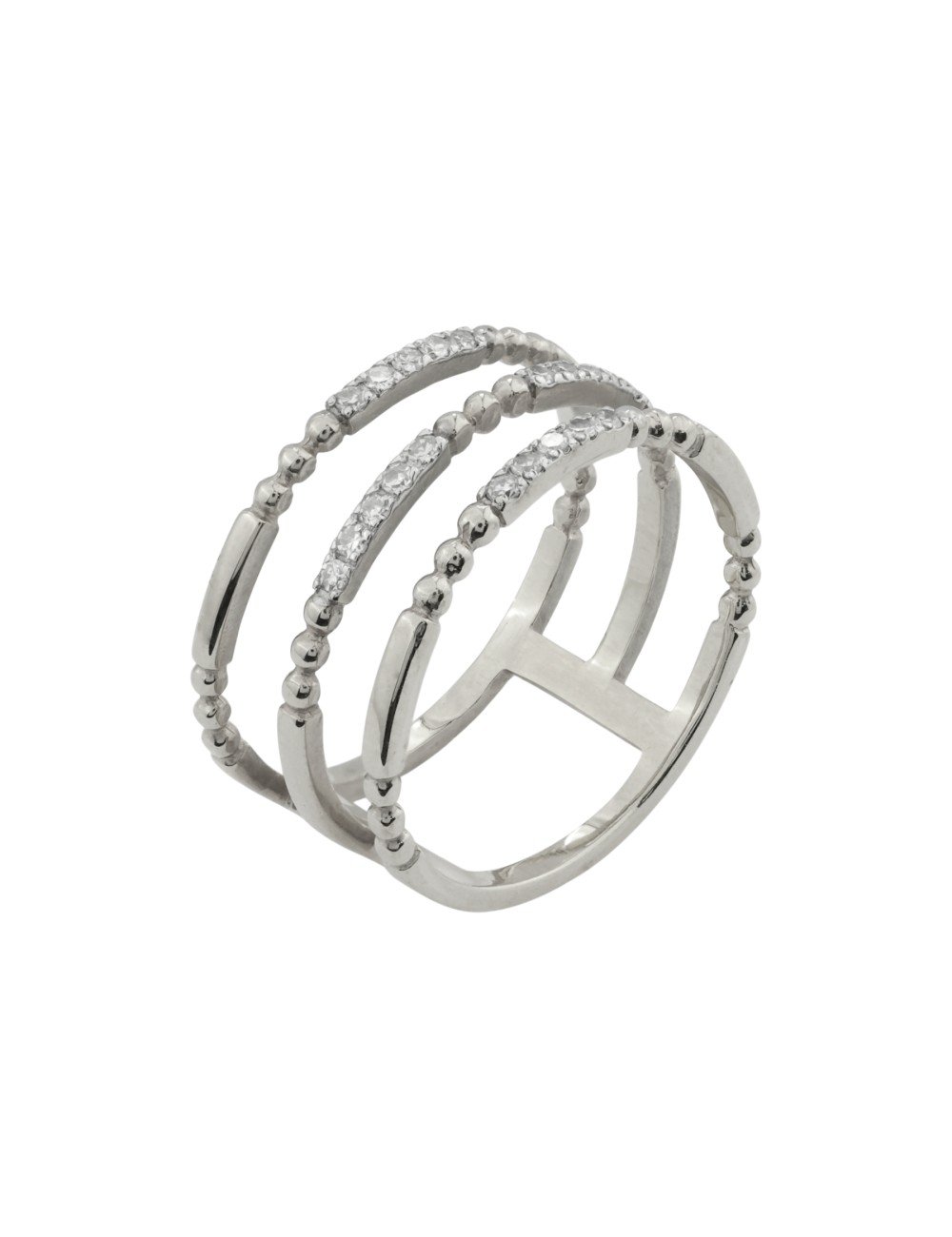 Кольцо из белого золота c бриллиантами