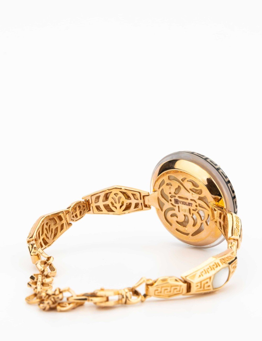 Браслет из золота c эмалью и перламутром