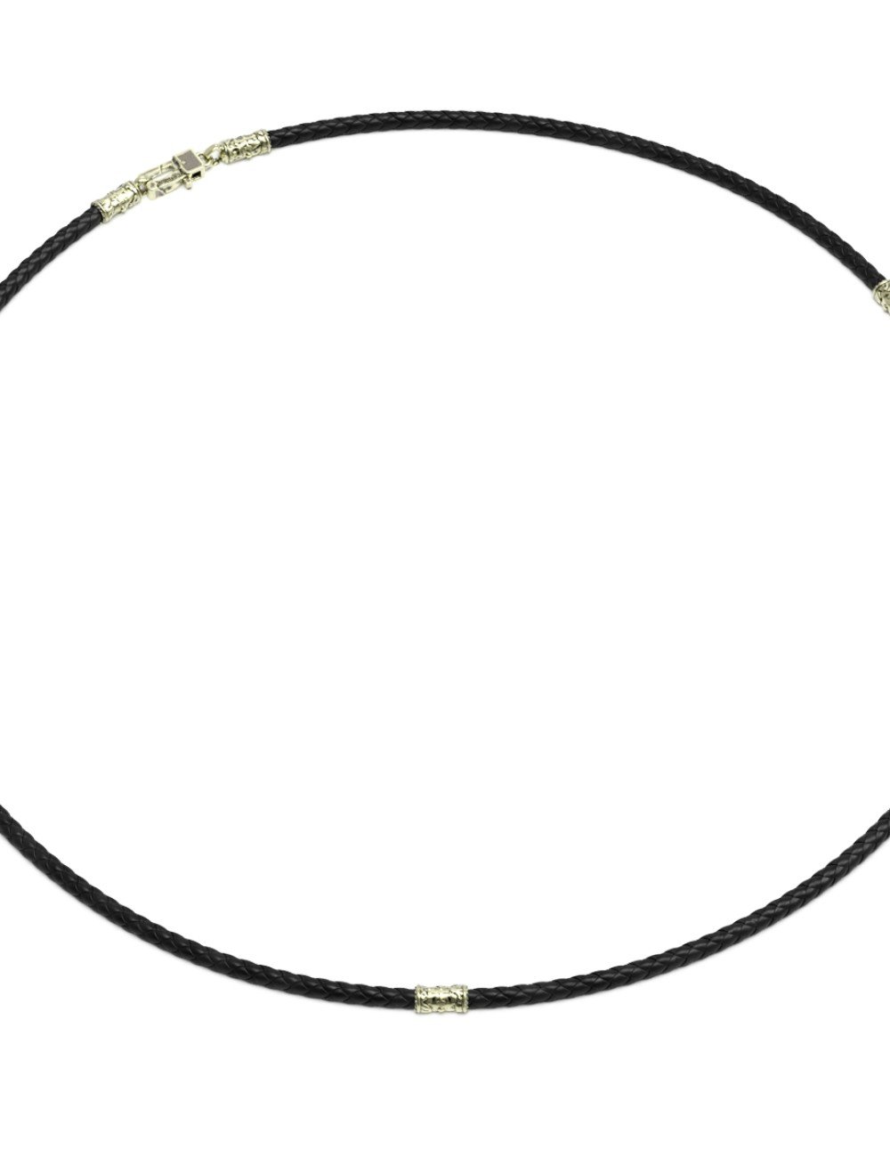 Гайтан из зелёного золота c кожаным шнурком