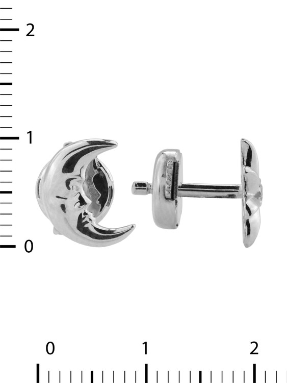 Серьги из белого золота 585 пробы c бриллиантами