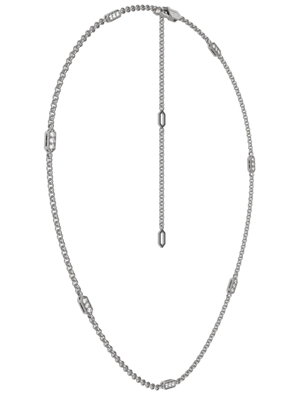 Колье из белого золота c бриллиантами