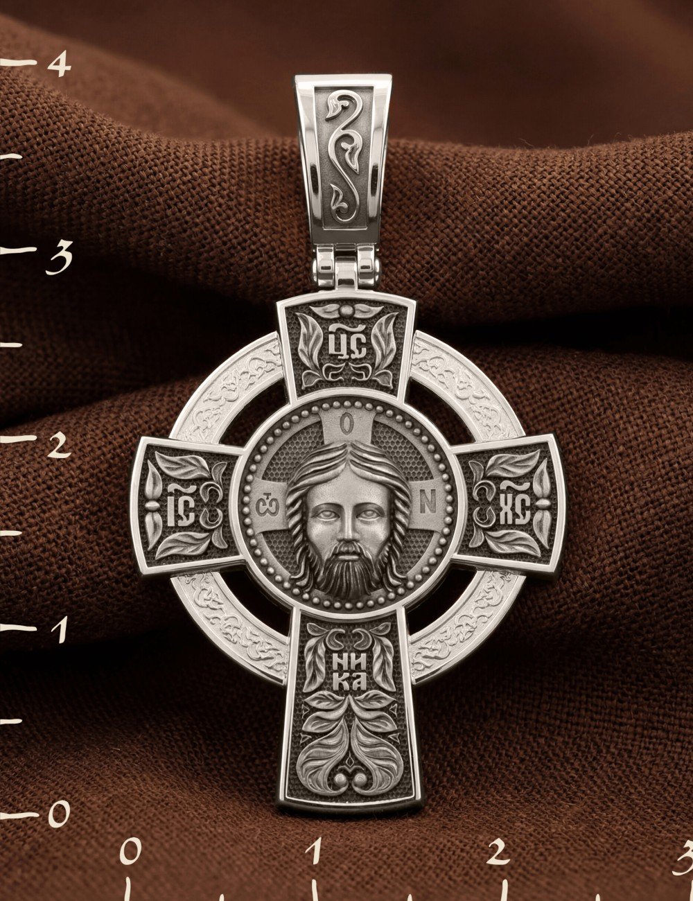 Крест из белого золота