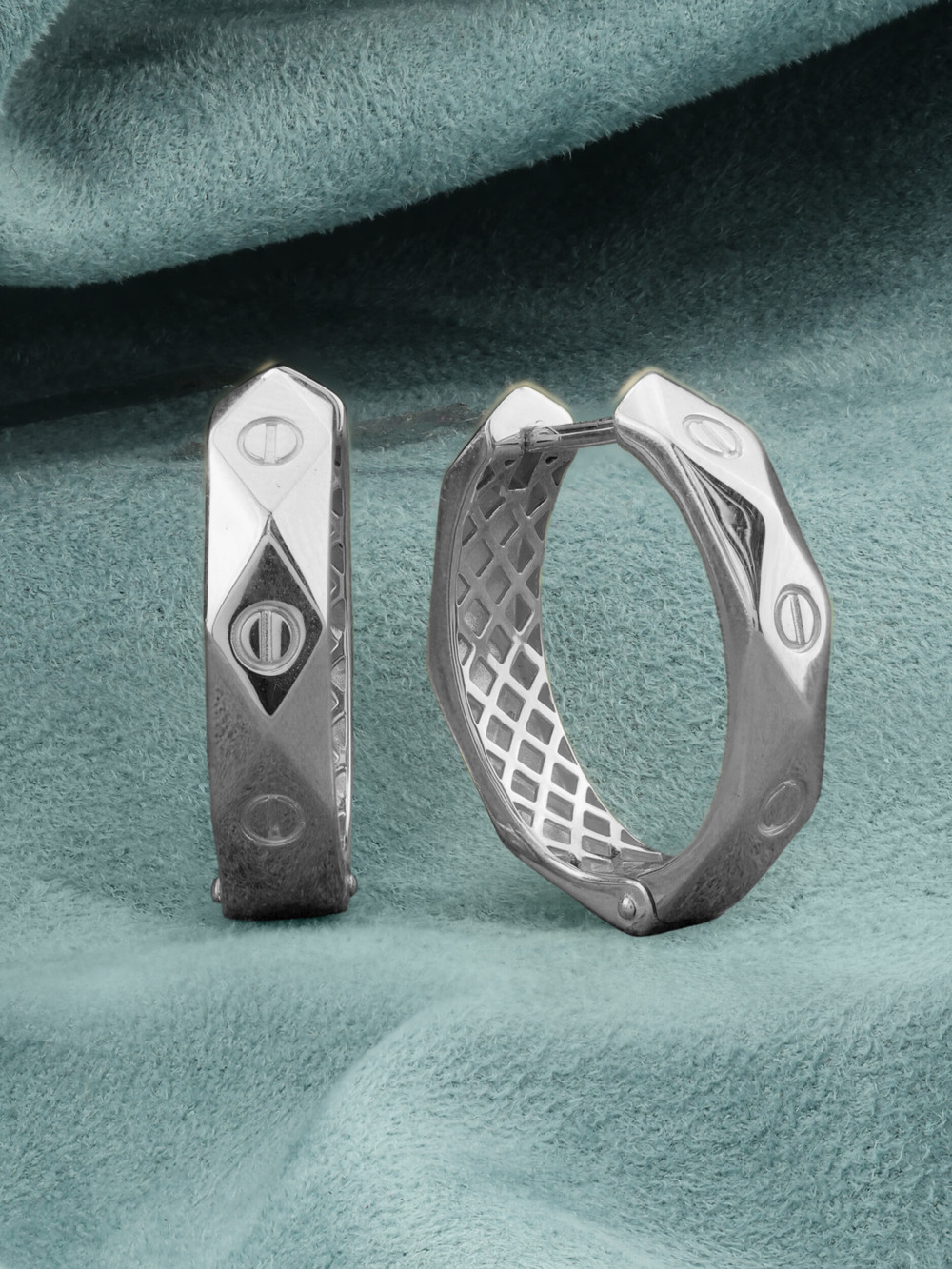 Серьги из белого золота 585 пробы