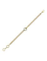 Браслет из лимонного золота c бриллиантами и перламутром