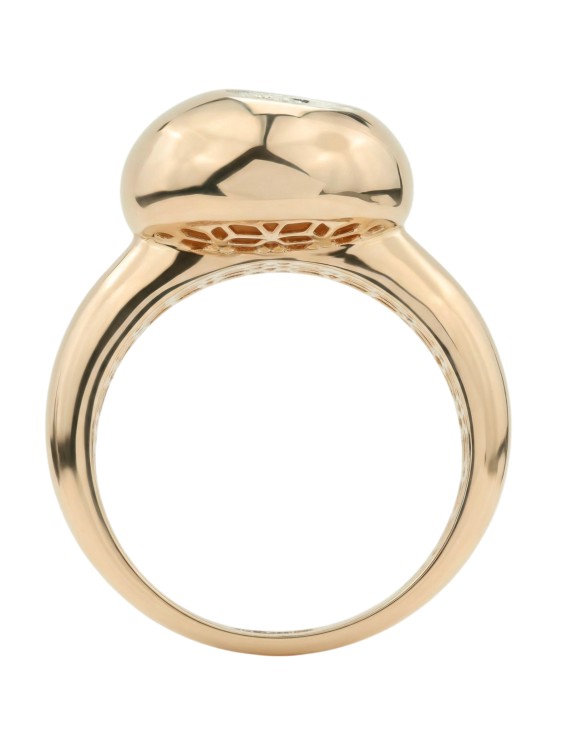 Кольцо из красного золота 585 пробы c бриллиантами