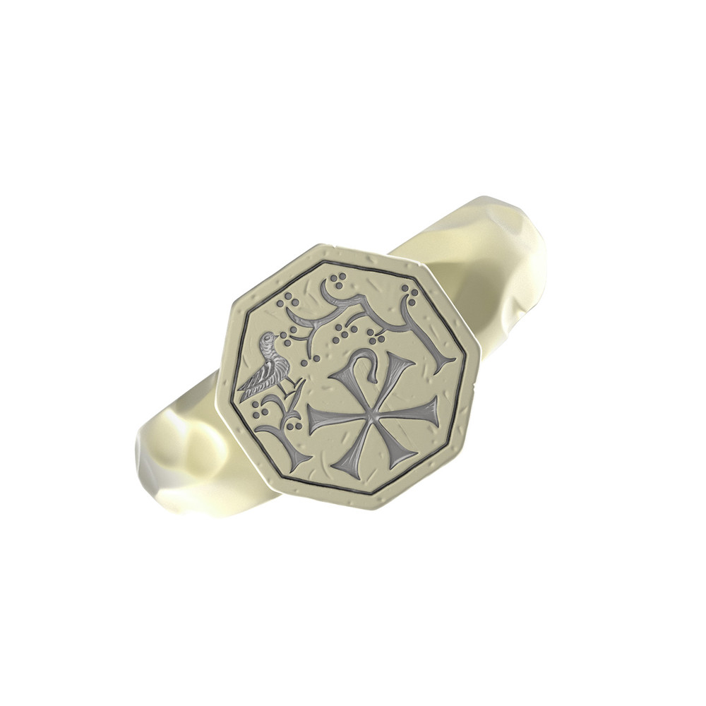 Кольцо из зелёного золота 585 пробы