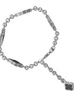 Браслет из белого золота c ониксом