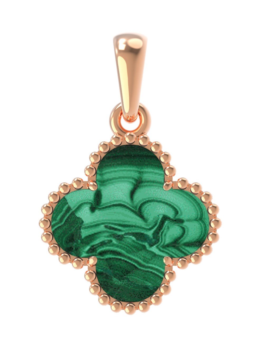 Подвеска из золота c малахитом