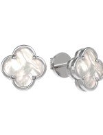 Серьги из белого золота c перламутром