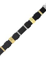 Браслет из белого золота c кожаным шнурком