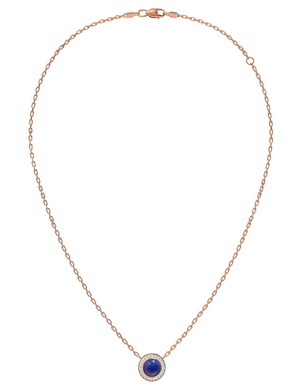 Колье из золота c бриллиантами и лазуритом