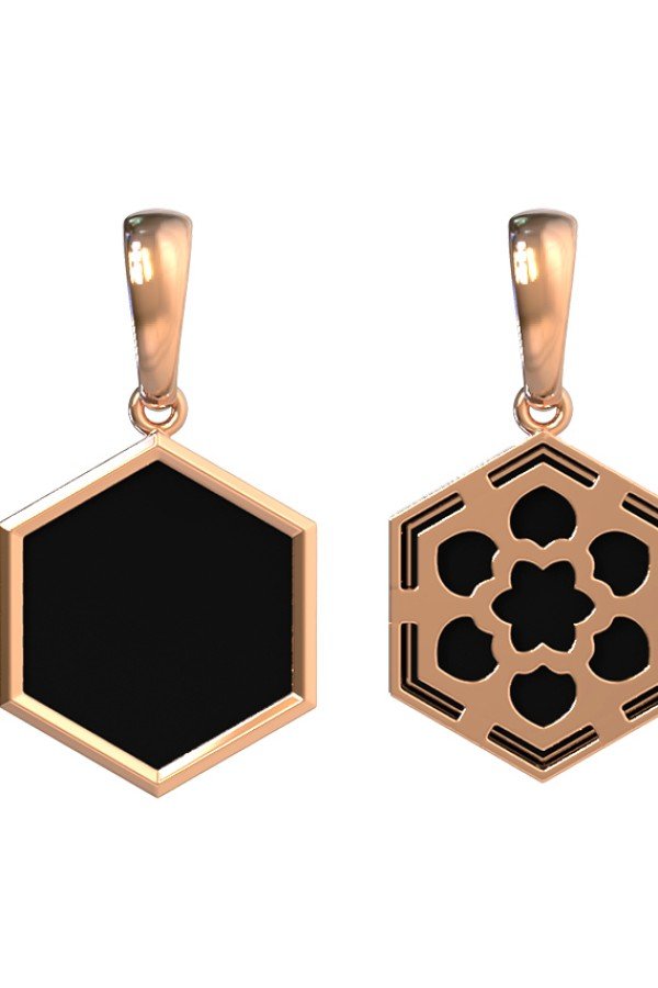 Подвеска из золота c ониксом