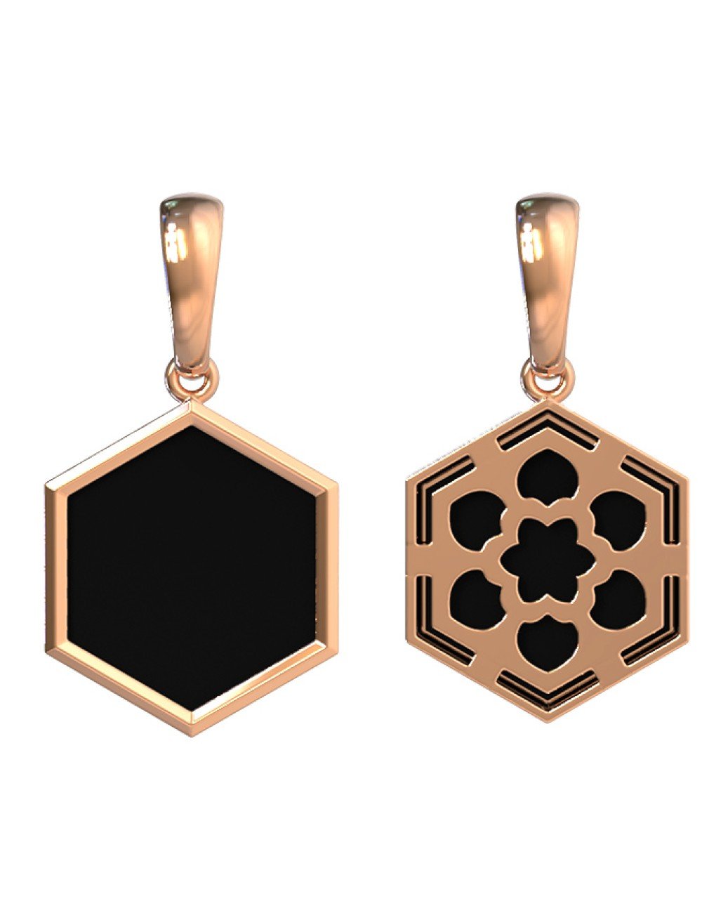 Подвеска из золота c ониксом