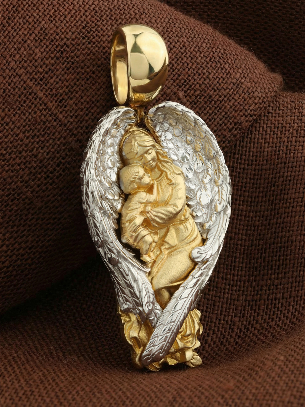 Нательная икона из лимонного золота 585 пробы