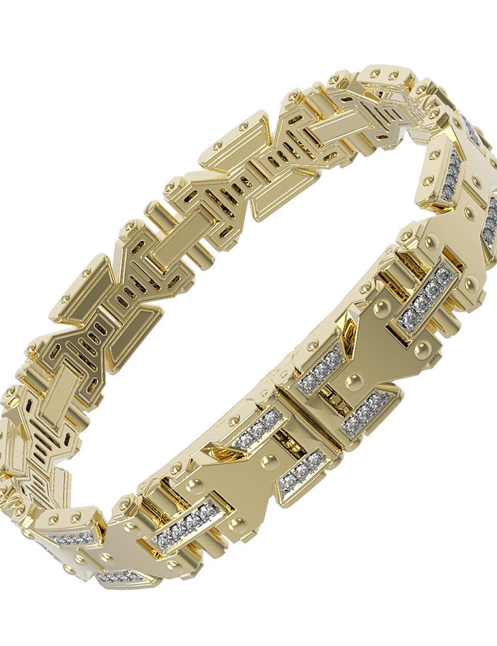 Браслет из лимонного золота c бриллиантами