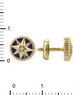 Серьги из лимонного золота c бриллиантами и лазуритом