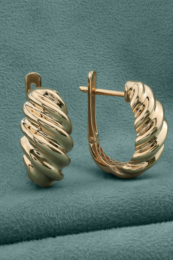 Серьги из красного золота 585 пробы