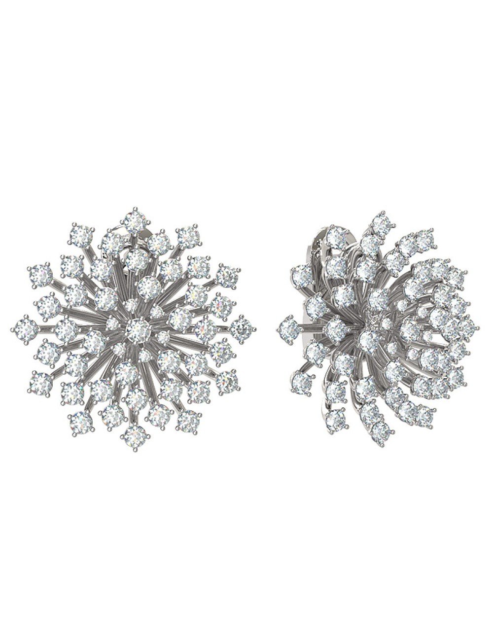 Серьги из белого золота c бриллиантами