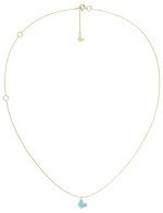 Колье из лимонного золота c бирюзой