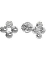 Серьги из белого золота c бриллиантами