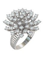 Кольцо из белого золота c бриллиантами