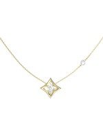 Колье из лимонного золота c бриллиантами и перламутром